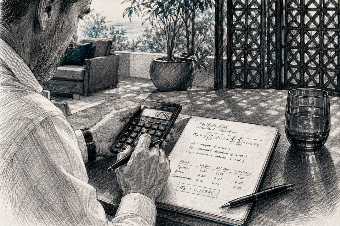 How to calculate portfolio risk using standard deviation